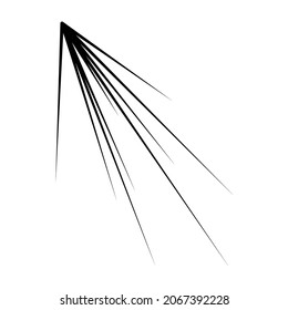 Radial, radiating lines, stripes abstract element for explosion, burst, spread theme