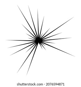 Radial, radiating lines, stripes abstract element for explosion, burst, spread theme