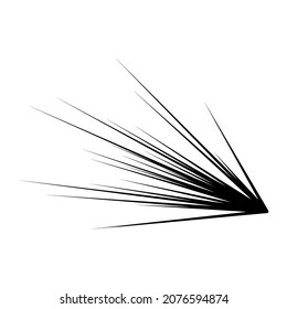 Radial, radiating lines, stripes abstract element for explosion, burst, spread theme