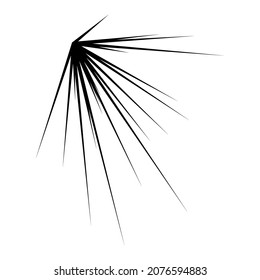 Radial, radiating lines, stripes abstract element for explosion, burst, spread theme