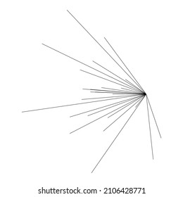 Radial, líneas radiantes, rayas, elemento abstracto para explosión, ráfaga, tema de propagación