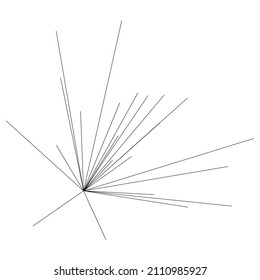 Radial, radiating lines, stripes abstract element for explosion, burst, spread theme