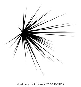 Radial, radiating lines, stripes abstract element for explosion, burst, spread theme