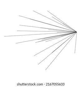 Radial, radiating lines, stripes abstract element for explosion, burst, spread theme