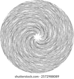 Radial, radiating lines, stripes abstract element. Distortion, deformation effect