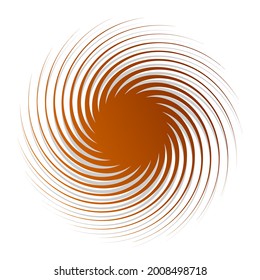 Radial, radiating spiral, swirl, twirl element shape