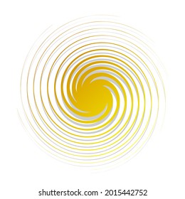 Radial, radiating spiral, swirl, twirl element shape