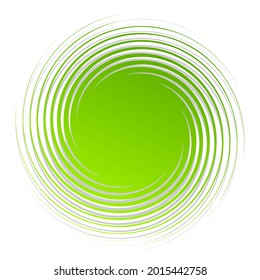 Radial, radiating spiral, swirl, twirl element shape