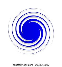 Radial, radiating spiral, swirl, twirl element shape
