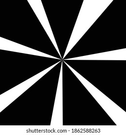 Radial, radiating stripes, lines. Converging lines square format design element