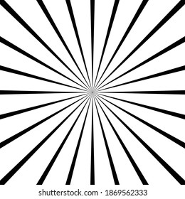 Radial, radiating stripes, lines. Converging lines square format design element