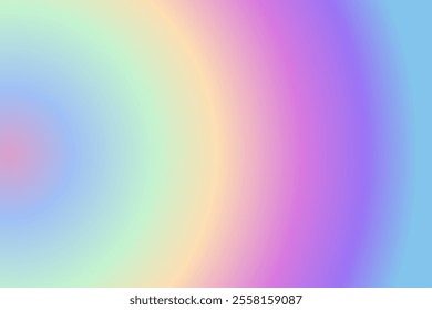 Radial Rainbow Gradient: A mesmerizing radial gradient with smooth rainbow transitions. Suitable for backgrounds, presentations, or eye-catching visuals