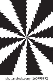 Radial Ray Black White