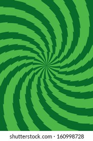 Radial Ray Twirl Green
