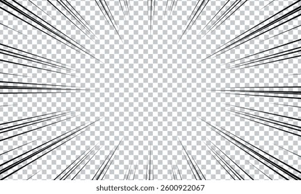 Radial rays background. Japanese radius cartoon pattern abstract background