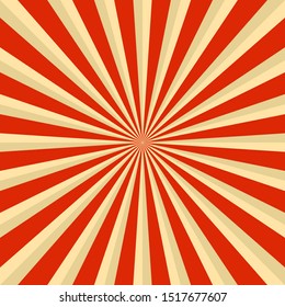 Radial Rays Background. Retro Colorful Sunburst Background. Vector Illustration