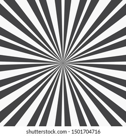 Radial rays background. Retro sunburst background template. Vector illustration