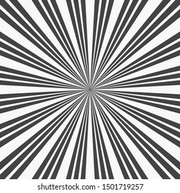 Radial rays background. Retro sunburst background template. Vector illustration