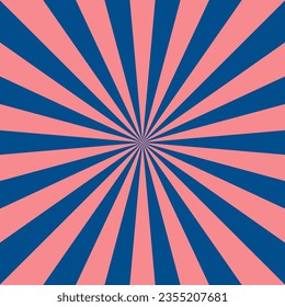 Radial rays burst in the center of an abstract retro background. Circus poster template. Vector backdrop.