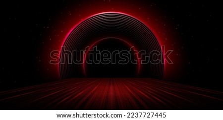 Radial red light through the tunnel glowing in the darkness for print designs templates, Advertising materials, Email Newsletters, Header webs, e commerce signs retail shopping, advertisement business