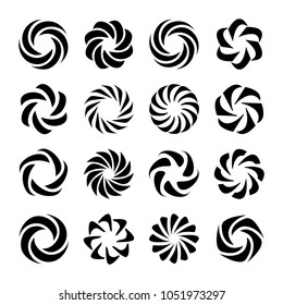 Set Spiral Swirls Logo Design Elements Stock Vector (Royalty Free ...