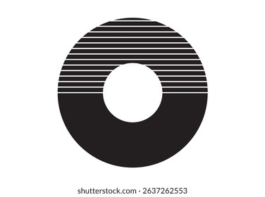Radial Shape with Semi-circle solid and line sides