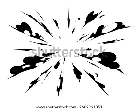 Radial smoke effect silhouette background