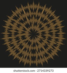 Radial sound waves. Audio equalizer pattern. Abstract frequency Vector. Dark background graphic. EPS 10.