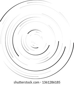 Radial speed Lines in Circle Form for comic books . Explosion background . Vector Illustration .Technology round Logo . Circular Design element . Abstract Geometric shape . Sunburst .