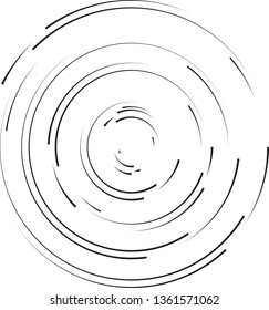 Radial speed Lines in Circle Form for comic books . Explosion background . Vector Illustration .Technology round Logo . Circular Design element . Abstract Geometric shape . Sunburst .
