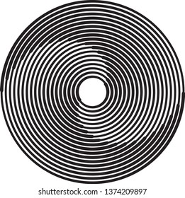 Radial speed Lines in Circle Form for comic books . Explosion background . Vector Illustration .Technology round Logo . Circular Design element . Abstract Geometric shape . Sunburst .