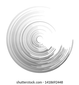 Radial speed Lines in Circle Form for comic books . Explosion background . Vector Illustration .Technology round Logo . Circular Design element . Abstract Geometric shape . Sunburst .