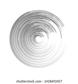 Radial speed Lines in Circle Form for comic books . Explosion background . Vector Illustration .Technology round Logo . Circular Design element . Abstract Geometric shape . Sunburst .