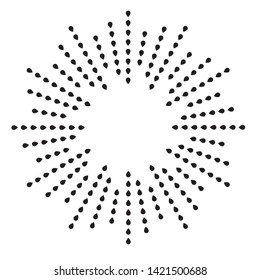 Radial speed Lines in Circle Form for comic books . fireworks Explosion background . Vector Illustration . Starburst
 round Logo . Circular Design element . Abstract Geometric star rays . Sunburst .