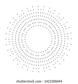 Radial speed Lines in Circle Form for comic books . fireworks Explosion background . Vector Illustration . Starburst
 round Logo . Circular Design element . Abstract Geometric star rays . Sunburst .