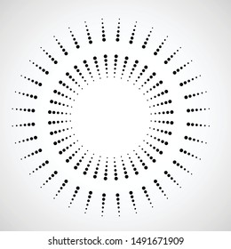 Radial speed Lines in Circle Form for comic books . fireworks Explosion background . Vector Illustration . Starburst
 round Logo . Circular Design element . Abstract Geometric star rays . Sunburst .