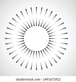 Radial speed Lines in Circle Form for comic books . fireworks Explosion background . Vector Illustration . Starburst
 round Logo . Circular Design element . Abstract Geometric star rays . Sunburst .