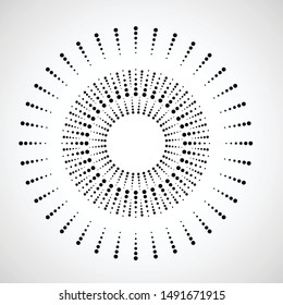 Radial speed Lines in Circle Form for comic books . fireworks Explosion background . Vector Illustration . Starburst
 round Logo . Circular Design element . Abstract Geometric star rays . Sunburst .