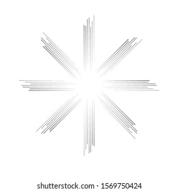 Radial speed Lines in Circle Form for comic books . fireworks Explosion background . Vector Illustration . Starburst
 round Logo . Circular Design element . Abstract Geometric star rays . Sunburst .
