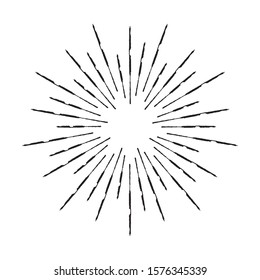 Radial speed Lines in Circle Form for comic books . fireworks Explosion background . Vector Illustration . Starburst
 round Logo . Circular Design element . Abstract Geometric star rays . Sunburst .