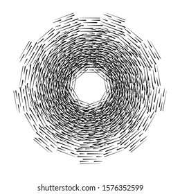 Radial speed Lines in Circle Form for comic books . fireworks Explosion background . Vector Illustration . Starburst
 round Logo . Circular Design element . Abstract Geometric star rays . Sunburst .