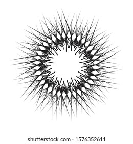 Radial speed Lines in Circle Form for comic books . fireworks Explosion background . Vector Illustration . Starburst
 round Logo . Circular Design element . Abstract Geometric star rays . Sunburst .