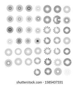 Radial speed Lines in Circle Form for comic books . fireworks Explosion background . Vector Illustration . Starburst
 round Logo . Circular Design element . Abstract Geometric star rays . Sunburst .