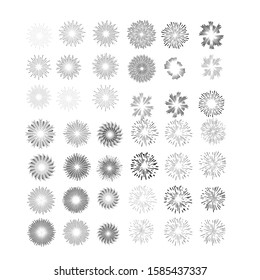 Radial speed Lines in Circle Form for comic books . fireworks Explosion background . Vector Illustration . Starburst
 round Logo . Circular Design element . Abstract Geometric star rays . Sunburst .