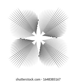 Radial speed Lines in Circle Form for comic books . fireworks Explosion background . Vector Illustration . Starburst
 round Logo . Circular Design element . Abstract Geometric star rays . Sunburst .