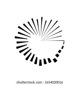 Radial speed Lines in Circle Form for comic books . fireworks Explosion background . Vector Illustration . Starburst
 round Logo . Circular Design element . Abstract Geometric star rays . Sunburst .
