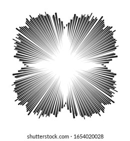 Radial speed Lines in Circle Form for comic books . fireworks Explosion background . Vector Illustration . Starburst
 round Logo . Circular Design element . Abstract Geometric star rays . Sunburst .