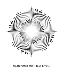 Radial speed Lines in Circle Form. Circular Design element . Abstract Geometric star rays . Sunburst