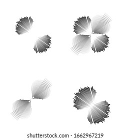 Radial speed Lines in Circle Form for comic books . fireworks Explosion background . Vector Illustration . Starburst
 round Logo . Circular Design element . Abstract Geometric star rays . Sunburst .