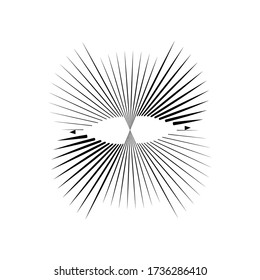 Radial speed Lines in Circle Form for comic books . fireworks Explosion background . Vector Illustration . Starburst
 round Logo . Circular Design element . Abstract Geometric star rays . Sunburst .